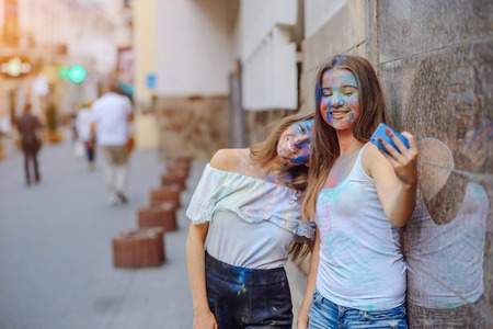 girl with paints