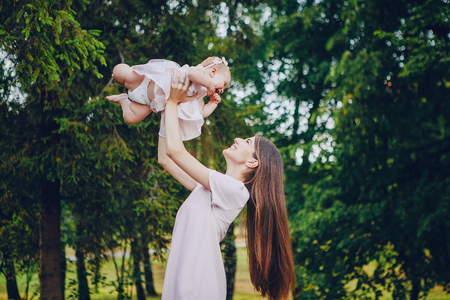 mom and daughterの写真素材