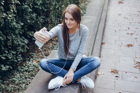 girl in the cityの写真素材