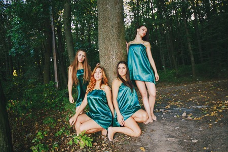 girls in natureの写真素材