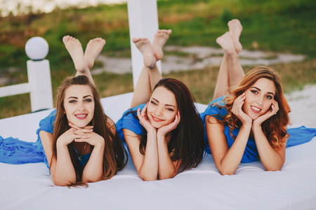 girls in natureの写真素材