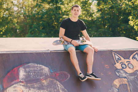 man on a skateboardの写真素材