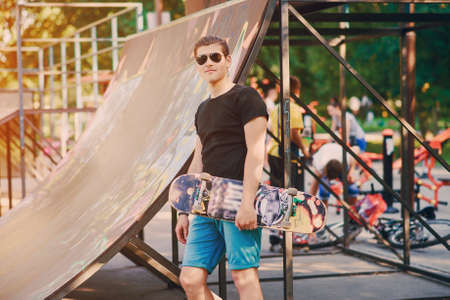 man on a skateboardの写真素材