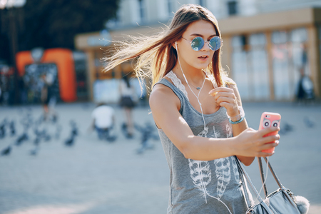 girl in the cityの写真素材