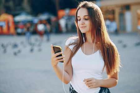 girl in the cityの写真素材