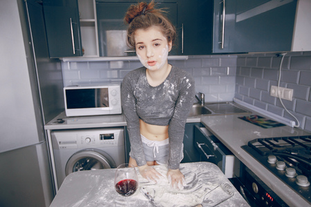 Girl in the kitchen