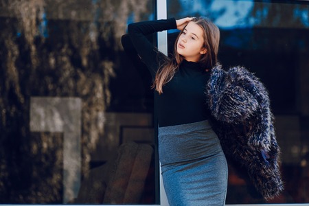 Beautiful stylish girlの写真素材