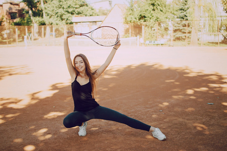 beautiful girl athletesの写真素材