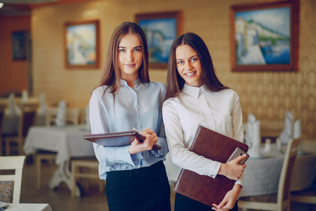 Girl in a restaurant