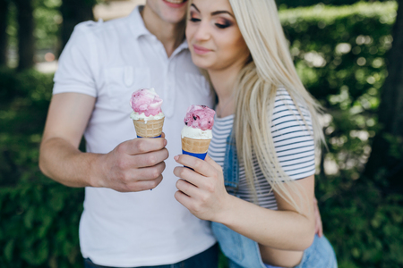couple in natureの写真素材