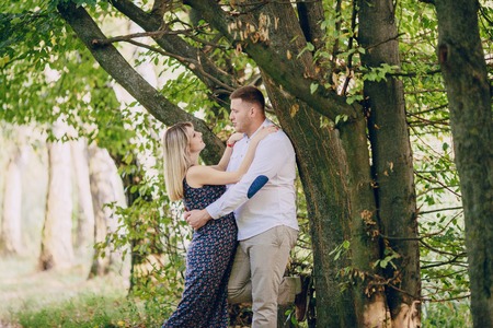 couple in the parkの写真素材