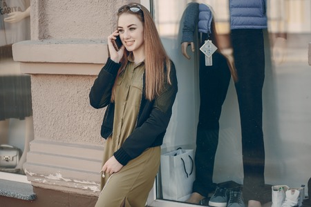 girl in city
