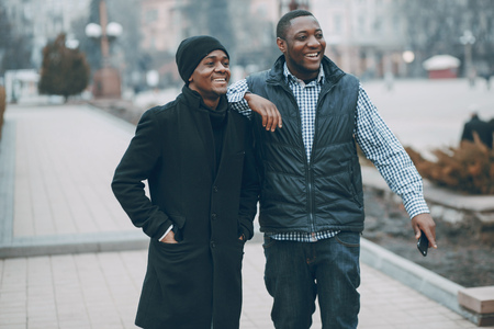 men in cityの写真素材