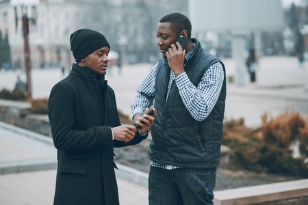 Men in cityの写真素材