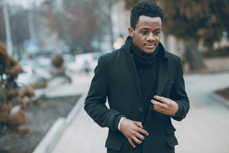 man in cityの写真素材