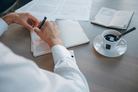 businessman in cafeの写真素材