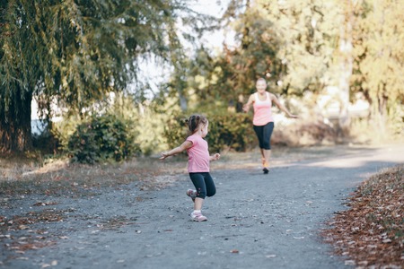mom and daughterの写真素材