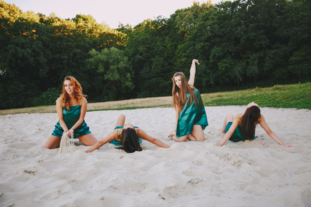girls in natureの写真素材