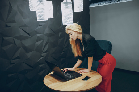 girl in the cafeの写真素材