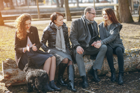 family on a walk