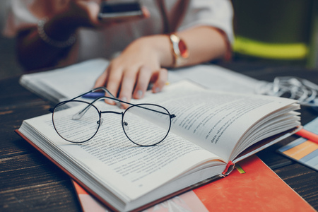 Female student studyingの写真素材