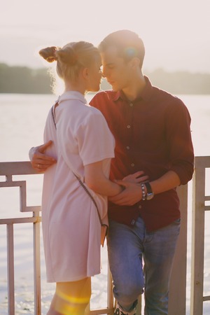 couple near river