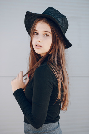 Beautiful stylish girlの写真素材