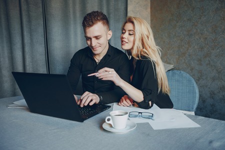 two beautiful business peopleの写真素材