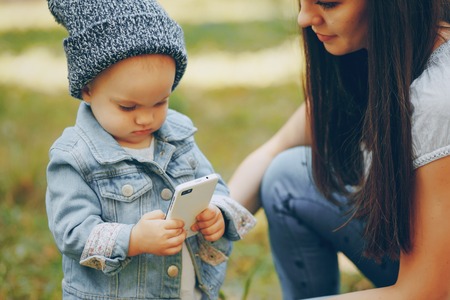 mom with daughterの写真素材