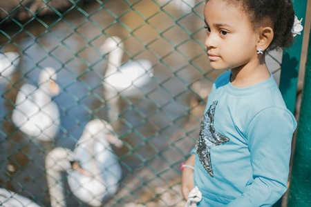 girl in parkの写真素材