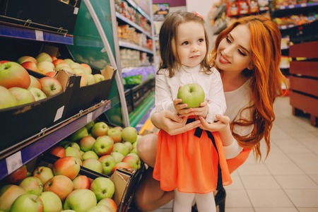 mother with daughterの写真素材