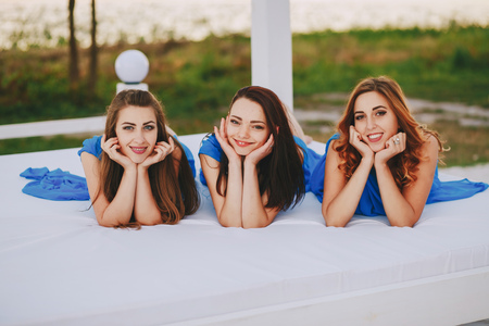 girls in natureの写真素材