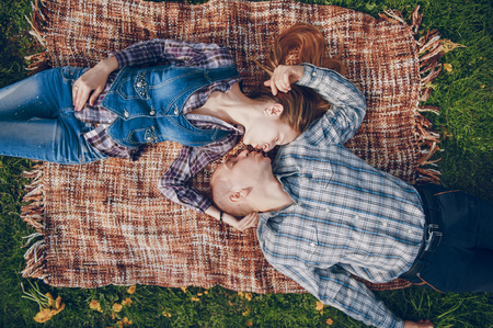 couple in a parkの写真素材