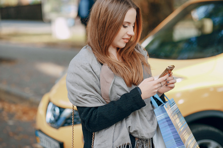 two girls on a walkの写真素材