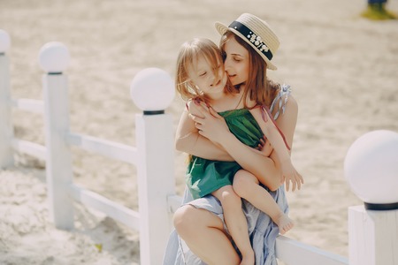 Mother with daughtersの写真素材