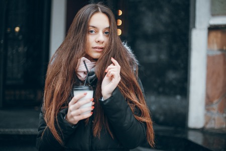 girl in cityの写真素材