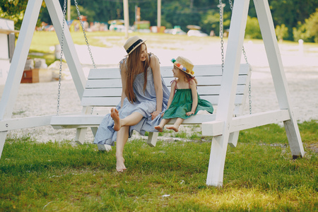 Mother with daughtersの写真素材