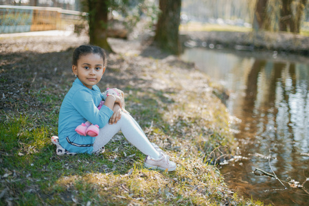 girl in parkの写真素材