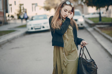 girl in cityの写真素材