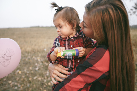 mom and daughterの写真素材