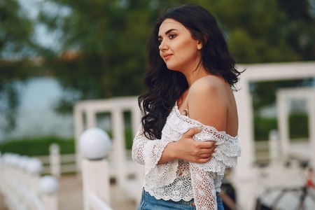 beatiful brunetteの写真素材