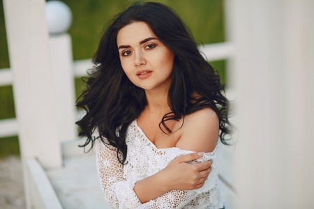 beatiful brunetteの写真素材