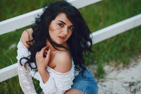 beatiful brunetteの写真素材