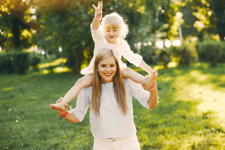 mother with daughterの写真素材