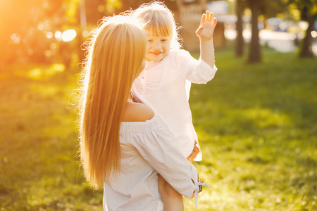 mother with daughterの写真素材