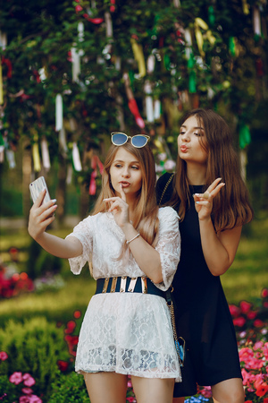 girl in the parkの写真素材