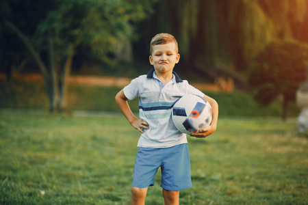 boy in a parkの写真素材