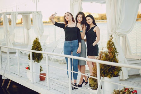 Stylish girlsの写真素材