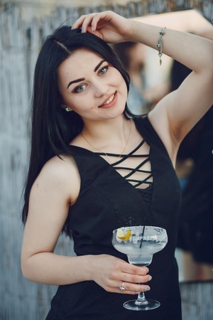 girl with cocktail