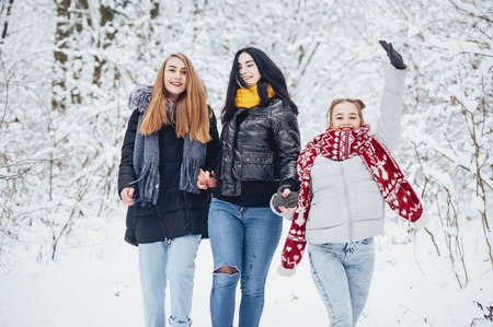 girls in a parkの写真素材